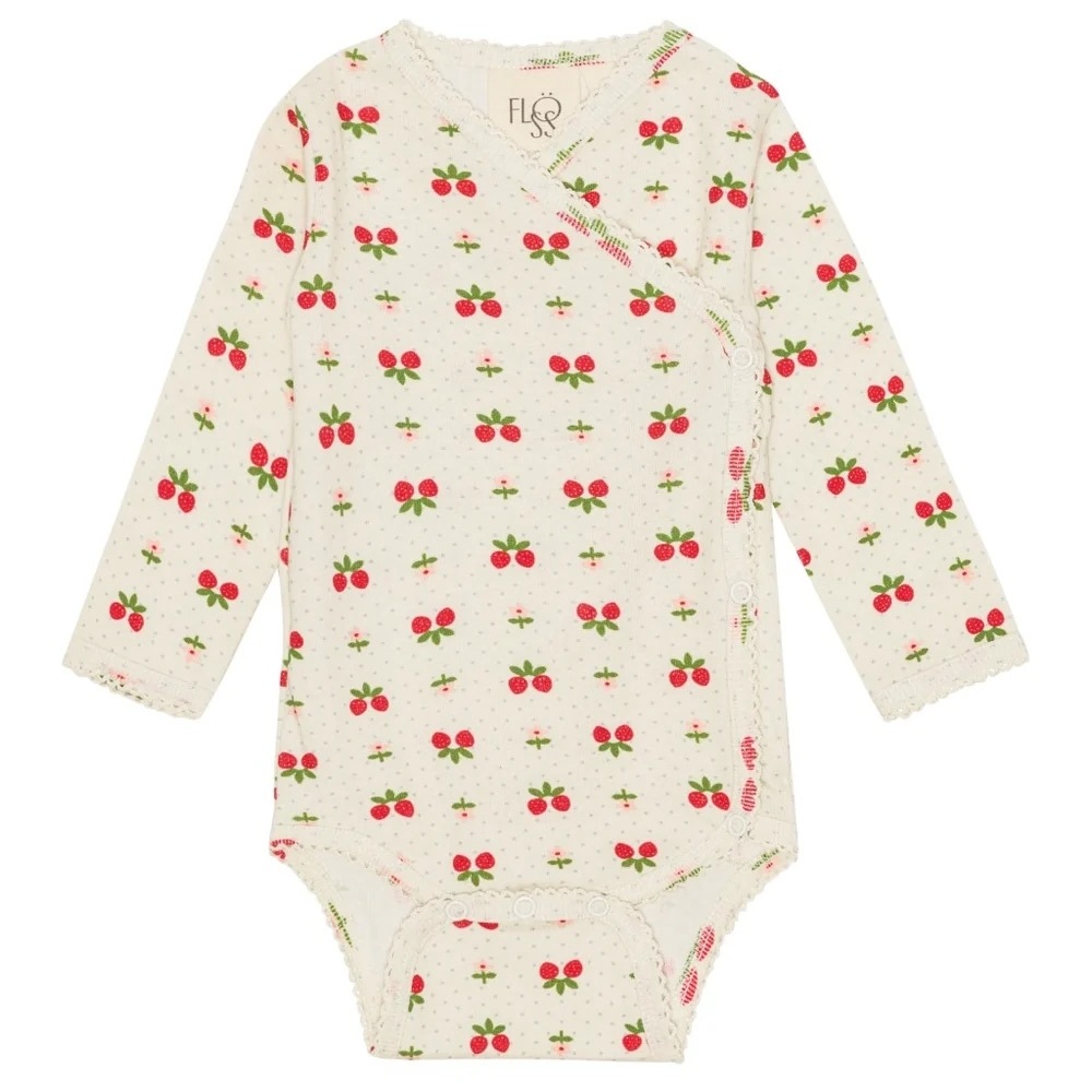 Flöss Sofia Jersey Bodysuit in Soft White Berry